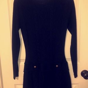 Navy blue sweater dress